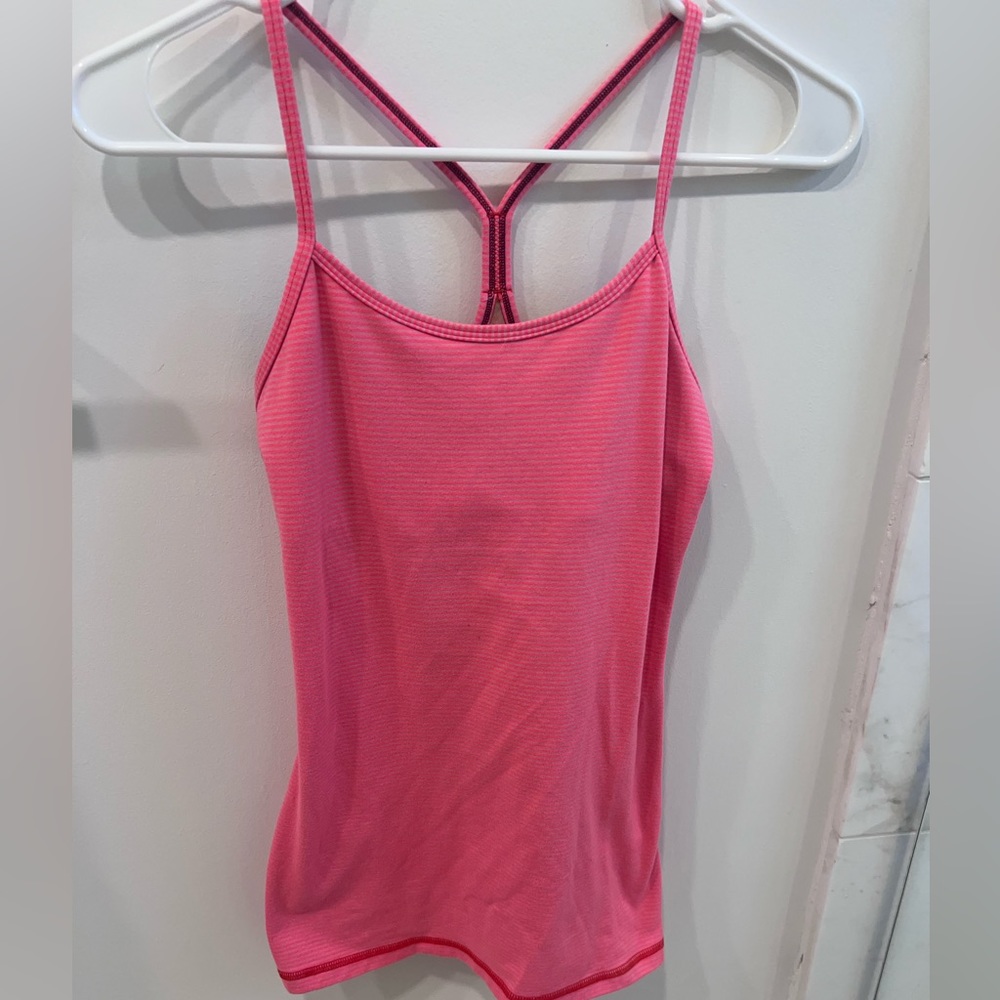 Lululemon full length pink/ orange tank. Size 6.